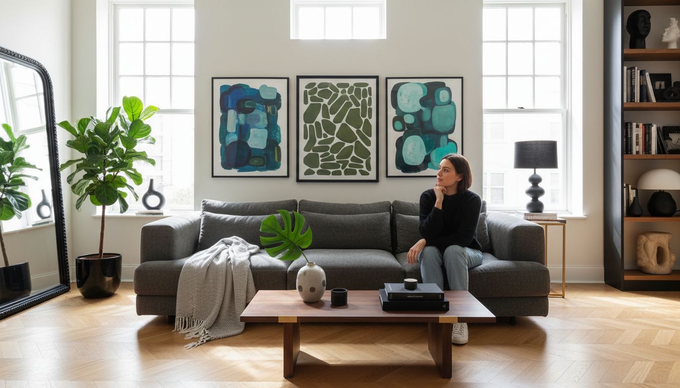 Wohnzimmer moderne Kunst