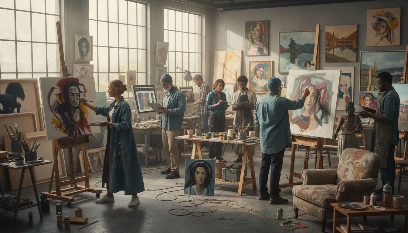 zeitgenössisches Künstleratelier modern