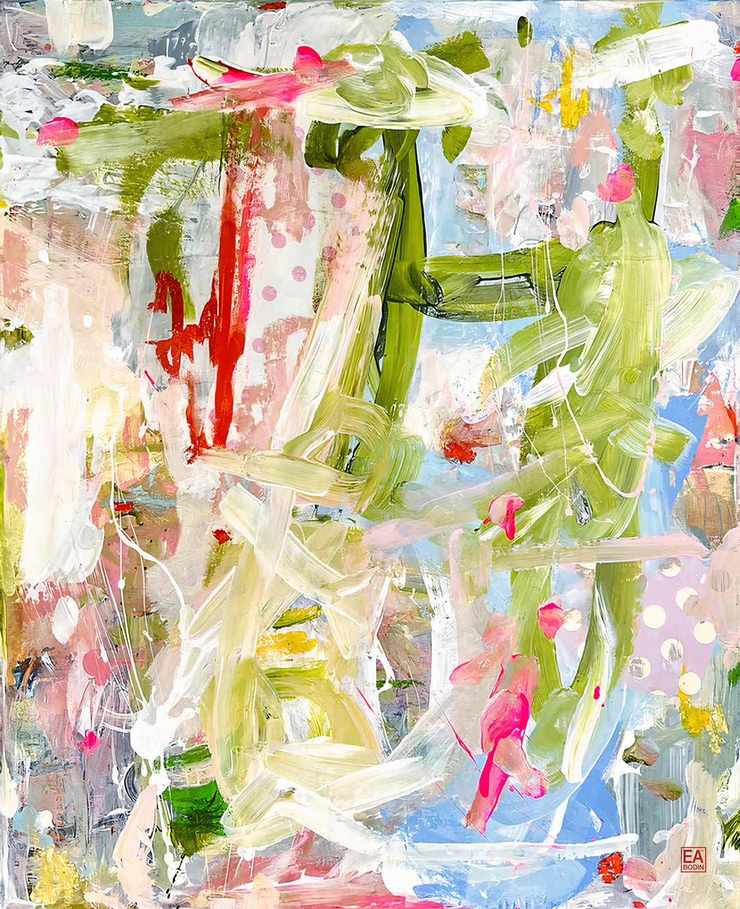 original mixed media gemälde auf leinwand von ea bodin