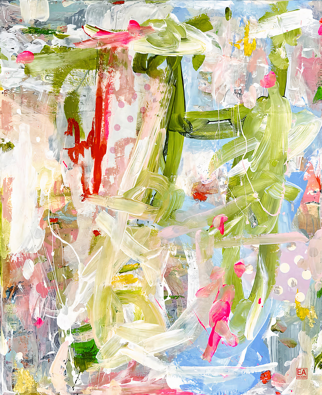 original mixed media gemälde auf leinwand von ea bodin
